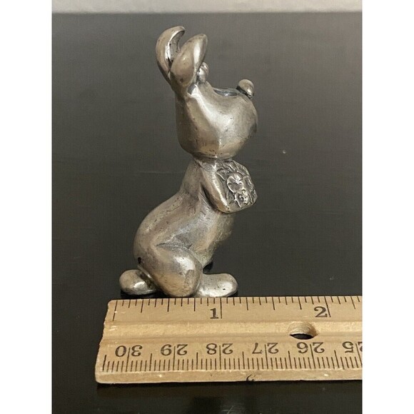 Vintage Peltro Italy Pewter Bride and Groom Dog Figurines Heavy Fine Pewter RARE - Picture 14 of 16